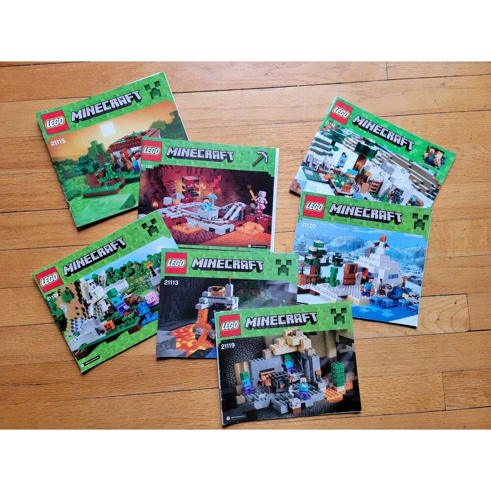 Lego Minecraft 7 Instruction Manuals Only READ